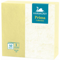 Ubrousky papírové Harmony Color žluté 33cm x 33cm 50ks