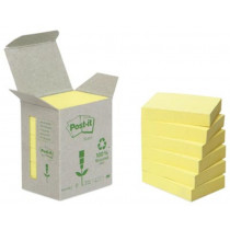 Samolepící bločky Post-it recyklované 38 x 51 mm žluté 6 x 100 lístků