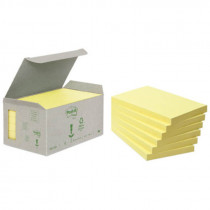 Samolepící bločky Post-it recyklované 76 x 127 mm žluté 6 x 100 lístků