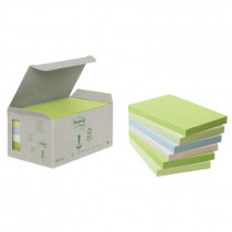 Samolepící bločky Post-it recyklované 76 x 127 mm pastelové 6 x 100 lístků