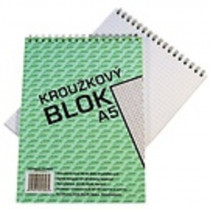 Blok BOBO s horní vazbou A5 čtvereček