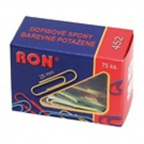 Dopisní spony Conmetron barevné 28 mm 75 ks