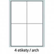Print etikety A4 pro laserový a inkoustový tisk 105 x 148 mm (4 etikety arch)