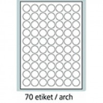 Print etikety A4 pro laserový a inkoustový tisk kulaté průměr 25 mm ( 70 etiket arch)