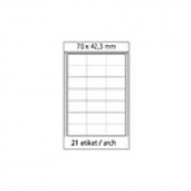 Print etikety A4 pro laserový a inkoustový tisk 70 x 42,3 mm (21 etikety arch)
