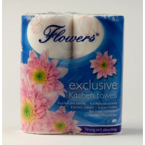 Utěrky papírové Flowers dvouvrstvé 2 ks