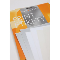 Print etikety A4 pro laserový tisk fóliové 210 x 297 mm (1 etiketa / arch) stříbrné balení 20 archů