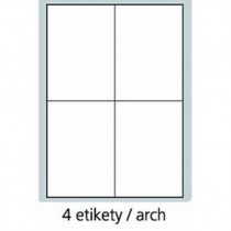 Print etikety A4 PLUS pro laserový a inkoustový tisk 105 x 148 mm (4 etikety arch)
