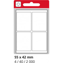 Samolepicí etikety v sáčku 55 x 42 mm / 40 etiket