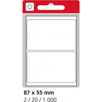 Samolepicí etikety v sáčku 87 x 55 mm / 20 etiket