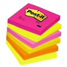 Samolepicí bločky Post-it 76 mm x 76 mm energické barvy 6 x 100 lístků