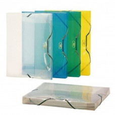 Box na spisy A4 s gumou červený